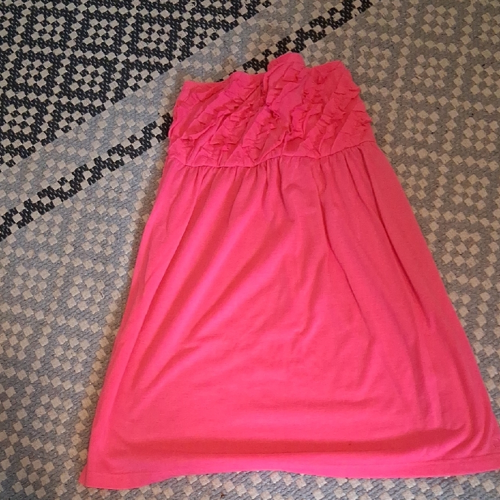 OP Bright Pink Ruffled Womens Swim Cover